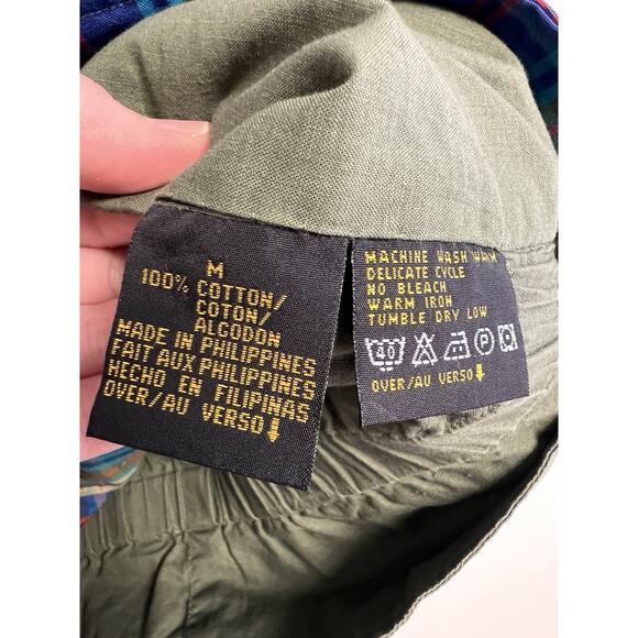 Vintage Womens Plaid Tartan Vest Medium Academia Boho 90s Preppy Classic Cotton - Picture 11 of 14